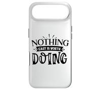 Nothing Easy is Worth Doing Motivation Citation Grit Mindset Coque pour iPhone Air