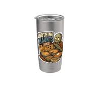 Nothing Haunts Like Hunger Zombie Feast Citation Gobelet isotherme en acier inoxydable double paroi