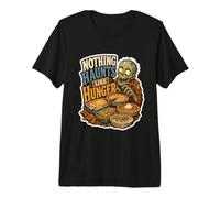 Nothing Haunts Like Hunger Zombie Feast Citation T-Shirt Haut de Gamme