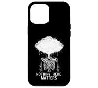 Nothing Here Matters Squelette Alt Grunge Gothic Emo Coque pour iPhone 12 Pro Max