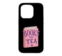 Nothing is Better Than Books and Tea Cute Cozy Vibe Coque pour iPhone 15 Pro