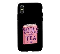 Nothing is Better Than Books and Tea Cute Cozy Vibe Coque pour iPhone X/XS