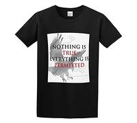 Nothing is True Everything is Permitted Solid O-Neck 100% Cotton Short Sleeve Unisex T-Shirt S
