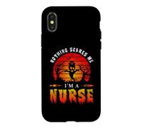 Nothing Scare Me I'm A Nurse Funny Ghost Halloween Costume Coque pour iPhone X/XS
