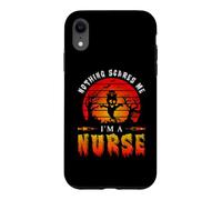 Nothing Scare Me I'm A Nurse Funny Ghost Halloween Costume Coque pour iPhone XR