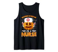 Nothing Scare Me I'm A Nurse Funny Pumpkin Halloween Costume Débardeur