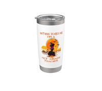 Nothing Scares Me I'm A 1st Grade Teacher Halloween Witch Gobelet isotherme en acier inoxydable double paroi