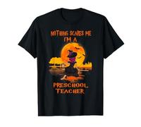 Nothing Scares Me I'm A Preschool Teacher Halloween Witch T-Shirt Graphique avec Valeur