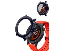 Nothing Watch 3 Pro, étui de protection en polycarbonate rigide yystao avec film de protection d'écran en verre 9H, couverture complète uniforme, bleu