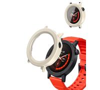 Nothing Watch 3 Pro, étui de protection en polycarbonate rigide yystao avec film de protection d'écran en verre 9H, couverture complète uniforme, blanc