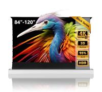 NothingProjector Écran 84 Pouces Autoportant, Électrique Rétractable, ALR CLR, 4K UHD Laser TV, Home Cinéma Portable, Écran pour Projecteur Ultra-Courte Focale, Pas de Montage, Blanc