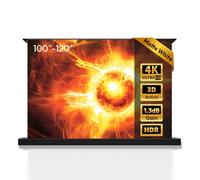 NothingProjector Écran Projecteur Motorisé au Sol Blanc Mat 120 Pouces | Pour UST et Projecteurs Standard, Toile Blanc Mat 1,3 Gain, 4K/8K UHD, Home Cinéma, Gaming, Bureau, Sans Installation