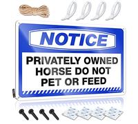 Notice Privately Owned Horse Do Not Pet Or Feed Peluche Saint-Valentin Décoration murale (20 x 30 cm)