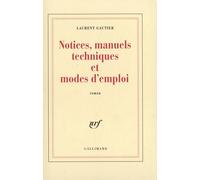 Notices, manuels techniques et modes d'emploi