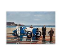 NOTIFE Pendine Beach Sands Tribute to Jack Vettriano Impression sur toile Décoration murale pour salon, chambre à coucher 50 x 75 cm