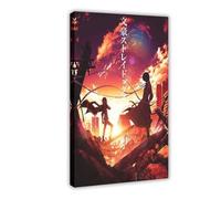 NOTIFE Poster d'anime Bungo Stray Dogs sur toile pour décoration de chambre à coucher, bureau, chambre, cadeau (50 x 75 cm)