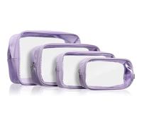 Notino Travel Collection Clear Organizer Set Kit de voyage Purple 4 pcs