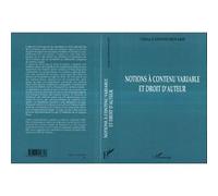 Notions à contenu variable et droit d'auteur Céline Castets-Renard (Auteur)