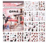 NOTIONSLAND 20 feuilles d'autocollants pour livre de scrapbooking, plus de 100 autocollants pour journaling pour fournitures de scrapbooking, autocollants vintage esthétiques en PET pour scrapbooking