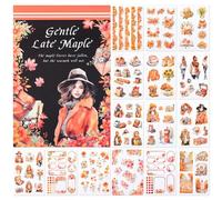 NOTIONSLAND Lot de 20 Feuilles d'Autocollants pour Scrapbooking - Plus de 100 Autocollants de Journal en PET pour Fournitures Esthétiques