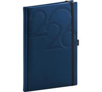 NOTIQUE Agenda 2026 environ A5 (15x21 cm), Carnet de rendez-vous avec marque-page en tissu, Planificateur hebdomadaire, Calendrier de livre, Agenda hebdomadaire à couverture rigide (Bleu)