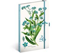 NOTIQUE Agenda 2026, environ Calendrier et bloc-notes A5 2 en 1, couverture rigide, avec fermeture élastique, 144 pages, calendrier livre, planificateur (Herbarium)