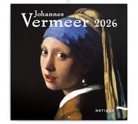 NOTIQUE Calendrier mural 2026 Johannes Vermeer - Calendrier à brochures avec calendrier mensuel - 30 x 30 cm (30 x 60 cm) ouvert