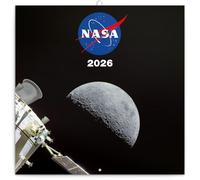 NOTIQUE Calendrier mural 2026 NASA - Calendrier à brochures avec calendrier mensuel - 30 x 30 cm (30 x 60 cm ouvert)