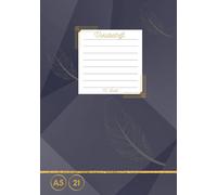 Notizblock Vokabelheft DIN A5 Liniert: 110 Seiten, Lineatur 21, Ideal für Ihre Notizen und Zeichnungen, Meetings, Schulbedarf für Schulanfang, Studium, 1 Stück Schwarz