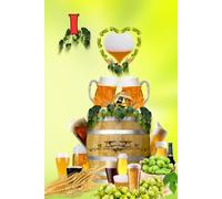 Notizbuch I Love Bier Bockbier Weißbier Pils Liebhaber Geschenkidee für Hobbybrauer Erinnerung an eine Bierverkostung Brauerei Bierfeste Biergarten ... Märzen Braumeister Bierliebhaber 04D27