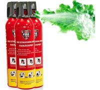 notlok Safety Work - 3X 750g Mini Extincteur Maison sans Fluor | Mousse Extinguante Douce pour la Peau pour Feux de Classe A, F & E jusqu'à 1000V | Extincteur Voiture, Extincteur Bateau