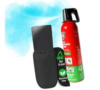 notlok Safety Work - 750g Extincteur Incendie Électrique + Support Velcro Voiture | Classes E, A et F | Fire Spray Compact pour Batterie Lithium | Cuisine, Bureau, Bateau | Extincteur Voiture, Maison