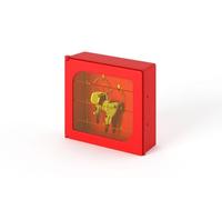 notlok Safety Work - Boîte à clés d’Urgence en Plastique ABS | 13,5x12,5x4,5 cm | avec vitre Fragile pour Les urgences | Rouge Vif pour Une visibilité maximale