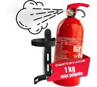 notlok Safety Work Extincteur Poudre ABC 1kg + E < 1000 V, Support Mural