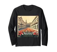 NOTO Flower Festival - Affiche Vintage Art - Sicile, Italie Manche Longue