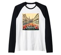 NOTO Flower Festival - Affiche Vintage Art - Sicile, Italie Manche Raglan