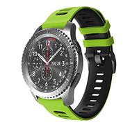 NotoCity Bracelet Gear S3 Frontier/Classic/Galaxy Watch 46 mm, 22 mm Bracelet de remplacement en silicone pour Samsung Gear S3 Frontier/S3 Classic/Huawei Watch GT/Ticwatch(vert noir)