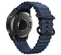 NotoCity Bracelet pour Garmin Fenix 5/ Fenix 6/Fenix 7, 22mm Quick Fit Ocean Wave Doux Repalcement Bracelet pour Fenix 5 Plus/Fenix 6 Pro/Forerunner 935/945/955/Instinct/Instinct 2/2 Solar…