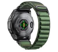 NotoCity Bracelet pour Garmin Fenix 6x pro, Quickfit 26mm Bracelet pour Garmin Fenix 8 51mm/7x/6x/7x pro/5x/5x plus/3/3HR, Nylon Crochet en G pour Tactix 8 51mm, Enduro 2/3, Quatix 3/7x(Vert)