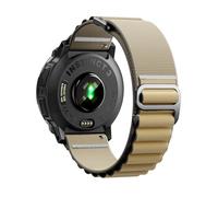 NotoCity Bracelet pour Garmin Instinct/Instinct 2/3 Solar 45mm, 22mm Bracelet pour Garmin Instinct Tactical/Crossover/2 Camo/3 AMOLED/Solar Tactical/E 45mm, Nylon Crochet en G(Blé)