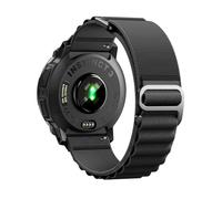 NotoCity Bracelet pour Garmin Instinct/Instinct 2/3 Solar 45mm, 22mm Bracelet pour Garmin Instinct Tactical/Crossover/2 Camo/3 AMOLED/Solar Tactical/E 45mm, Nylon Crochet en G(Noir)