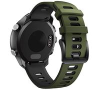 NotoCity Bracelet Vivoactive 3, Bracelet de Remplacement en Silicone de 20mm pour Samsung Galaxy Active 2/Garmin Forerunner 645/245/Garmin Venu/Galaxy Watch 42mm(vert armée noir)