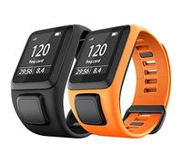 NotoCtiy Bracelet Tomtom Adventurer Montre,Bracelet De Rechange en Silicone pour Tomtom Runner 2 / Runner 3 / Spark 3 / Aventurier/Golfeur 2 Sports GPS Running (NOIR et Orange)