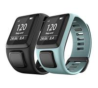 NotoCtiy Bracelet Tomtom Adventurer Montre,Bracelet De Rechange en Silicone pour Tomtom Runner 2 / Runner 3 / Spark 3 / Aventurier/Golfeur 2 Sports GPS Running(noir, ardoise)