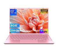 NOTODD 2025 Ordinateur Portable 14 '' Win11 Pro PC Portable Gamer Celeron N5095 8Go RAM 256Go SSD Soutien Extension 1TB 1920x1200 Laptop Mini HDMI Type-C Souris Sans Fil AZERTY Clavier Couverture-Rose