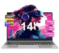 NOTODD Ordinateur Portable 14 Pouces,6 Go RAM+128 Go Soutien Extension SSD 1TB PC Portable Win11 Celeron N4020 Pas Cher 2.4+5G WiFi BT4.2 Mini HDMI & AZERTY Membrane-Argent