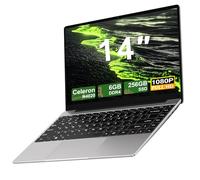 NOTODD Ordinateur Portable 14 Pouces 6 Go RAM+256 Go PC Portable Win11 Celeron N4020 2.4+5G WiFi BT4.2-Argent-4