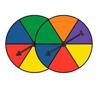 Notoke Lot de 2 roues de jeu effaçables à sec | Spinner arc-en-ciel pour salle de classe | Outil d'apprentissage des mathématiques pour calculer les probabilités et les jeux de prix