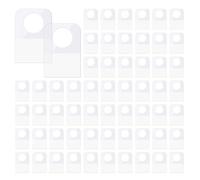 Notoke Lot de 200 languettes suspendues - Trou rond - 2,2 x 3,2 cm - Transparent - Crochets auto-adhésifs avec adhésif ultra puissant pour le commerce de détail, les articles de vente et l'affichage