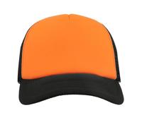noTrash2003 Casquette de baseball Trucker en maille - Unisexe - Taille unique et modèles pour enfants - Plus de 40 couleurs - Uni - Bicolore - Polyester et coton, Orange/noir, taille unique